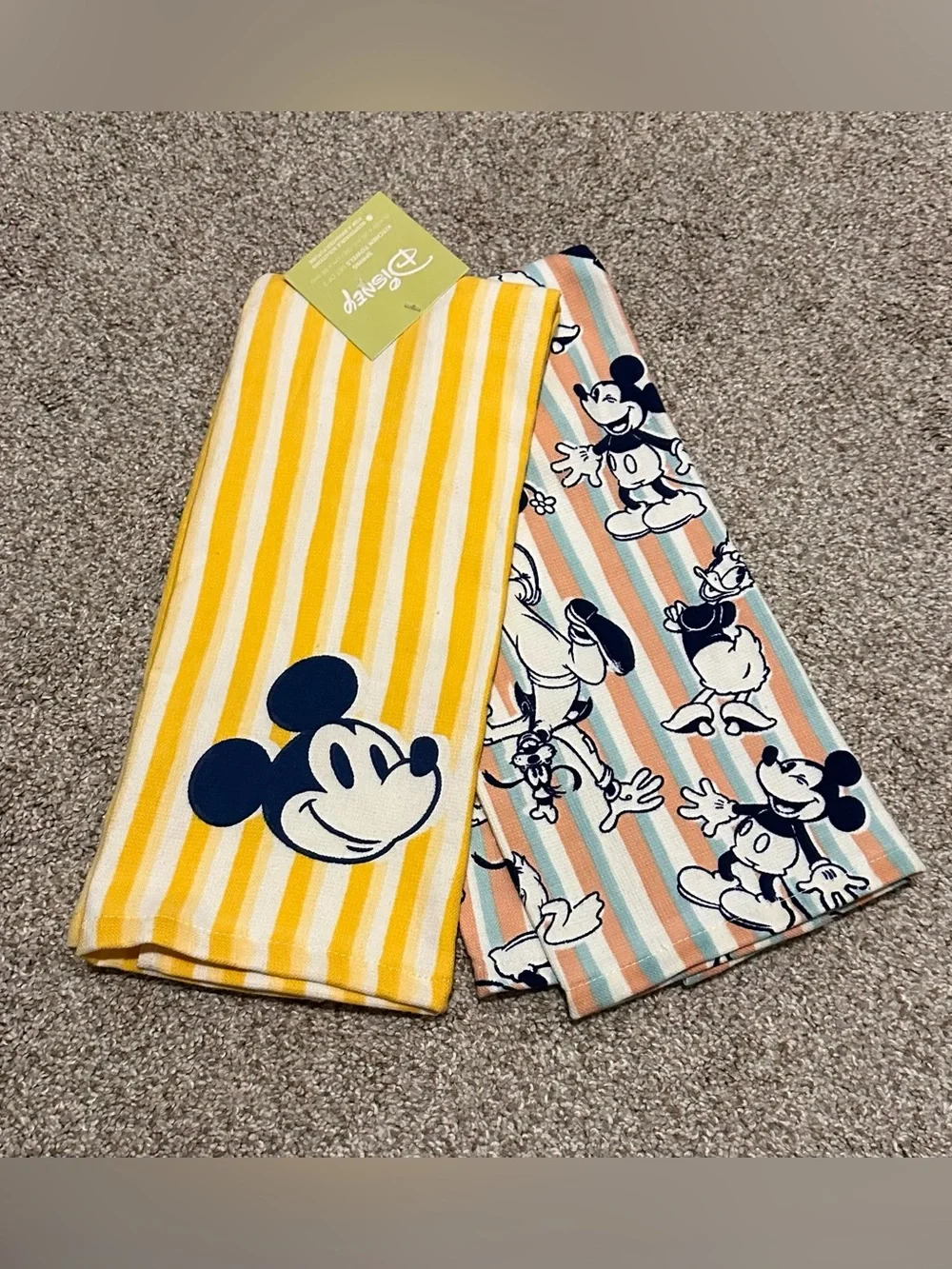Disney Yellow & Multicolor Mickey Kitchen Towels